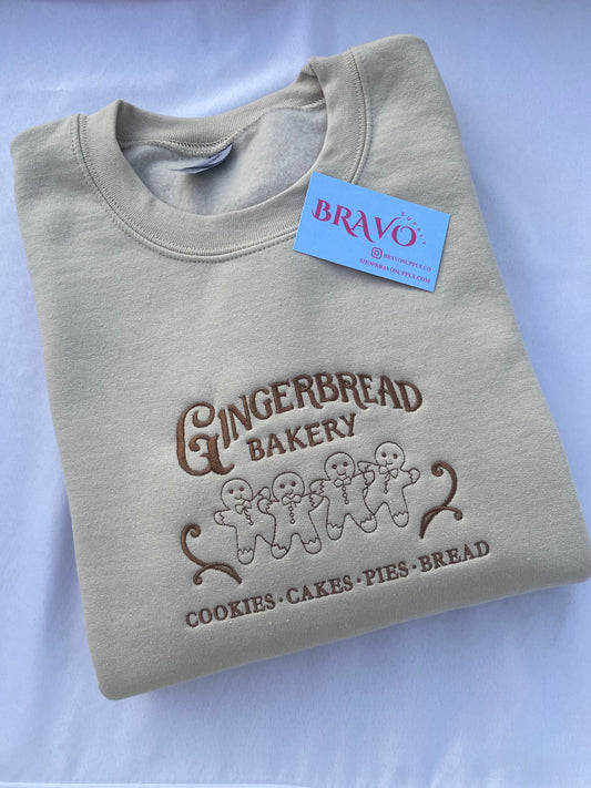 Gingerbread bakery embroidered sweatshirt