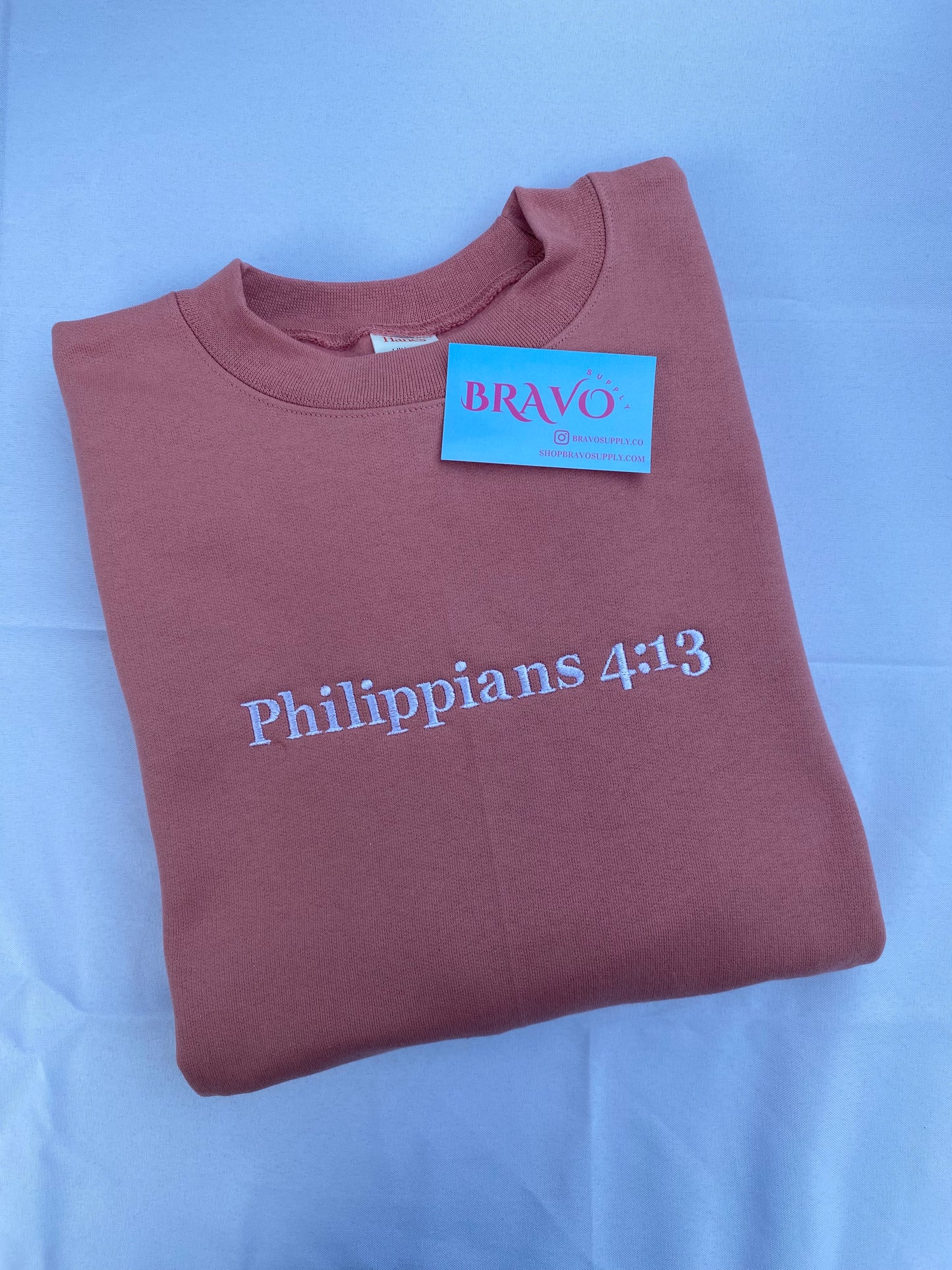 Philippians 4:13 embroidered sweatshirt