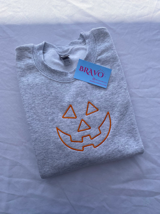 Pumpkin embroidered sweatshirt