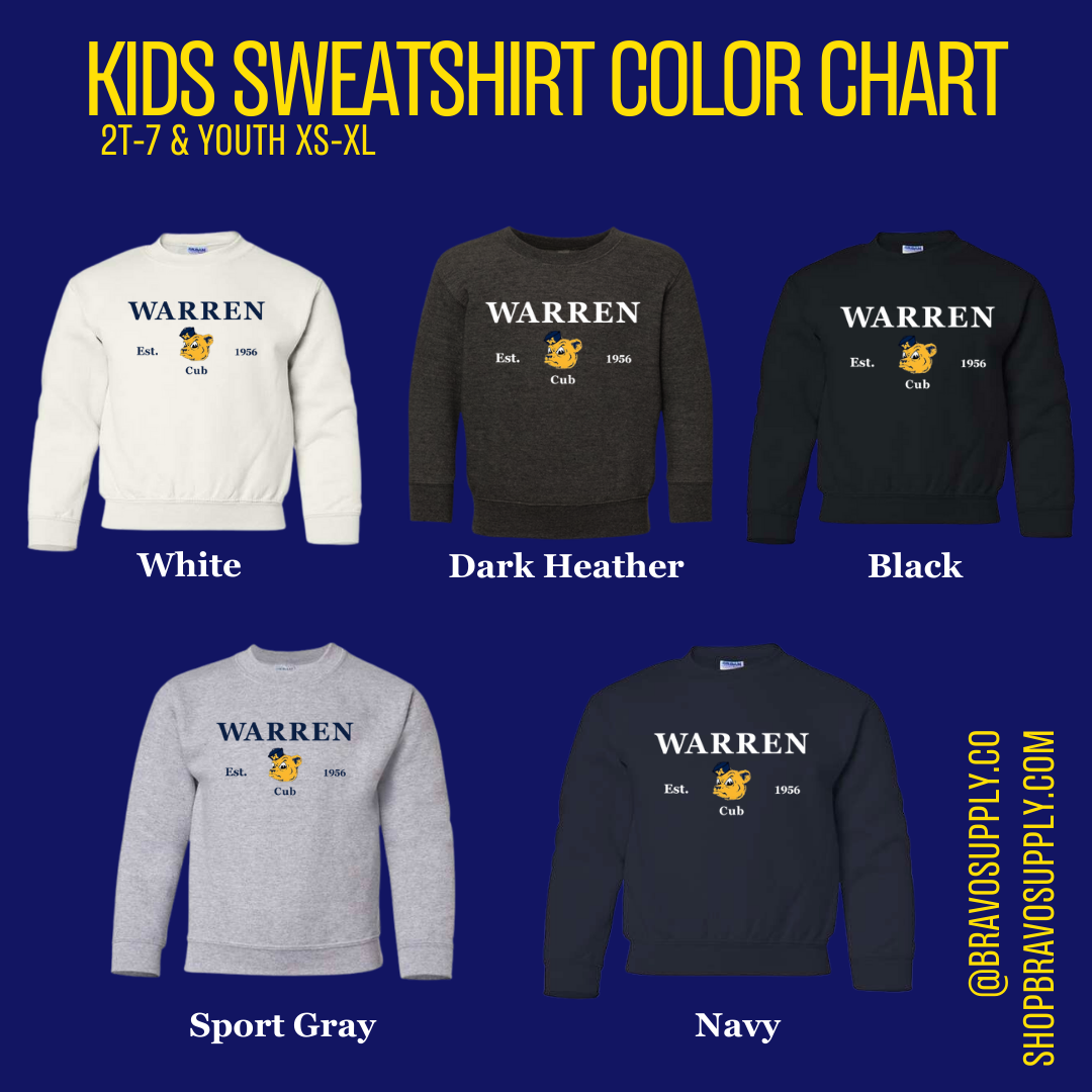 Warren Cub embroidered kids sweatshirt