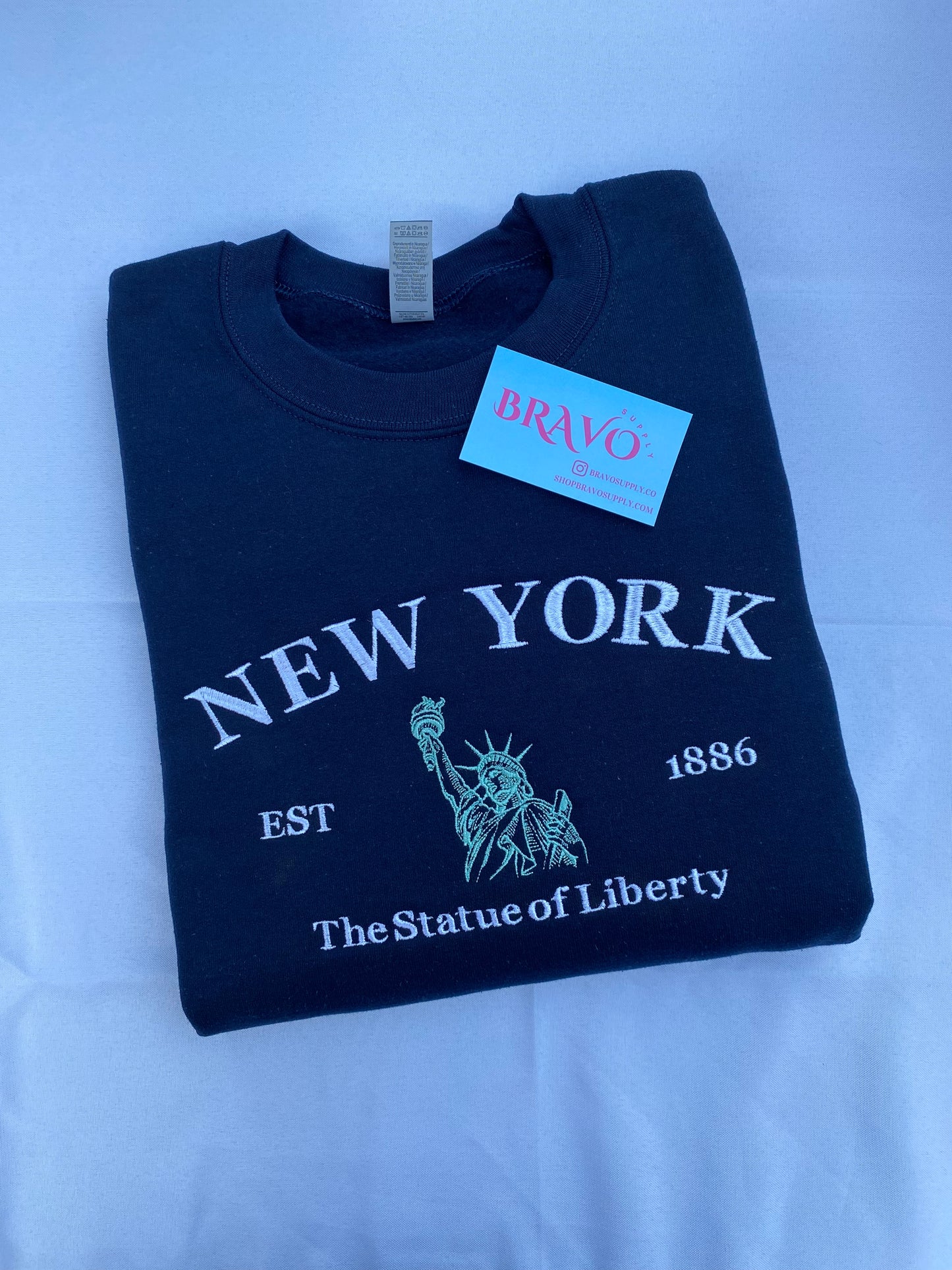 New york embroidered sweatshirt