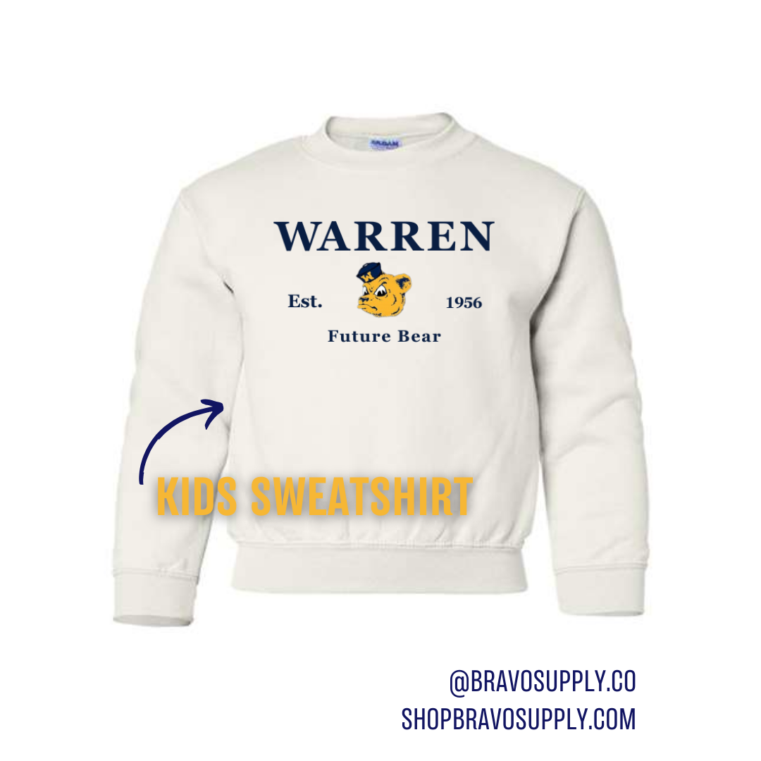 Warren Future Bear embroidered kids sweatshirt