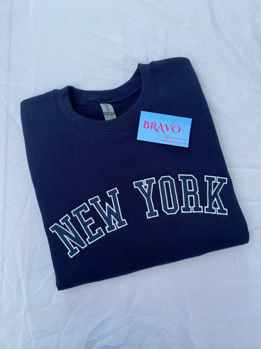 New york Varsity embroidered sweatshirt