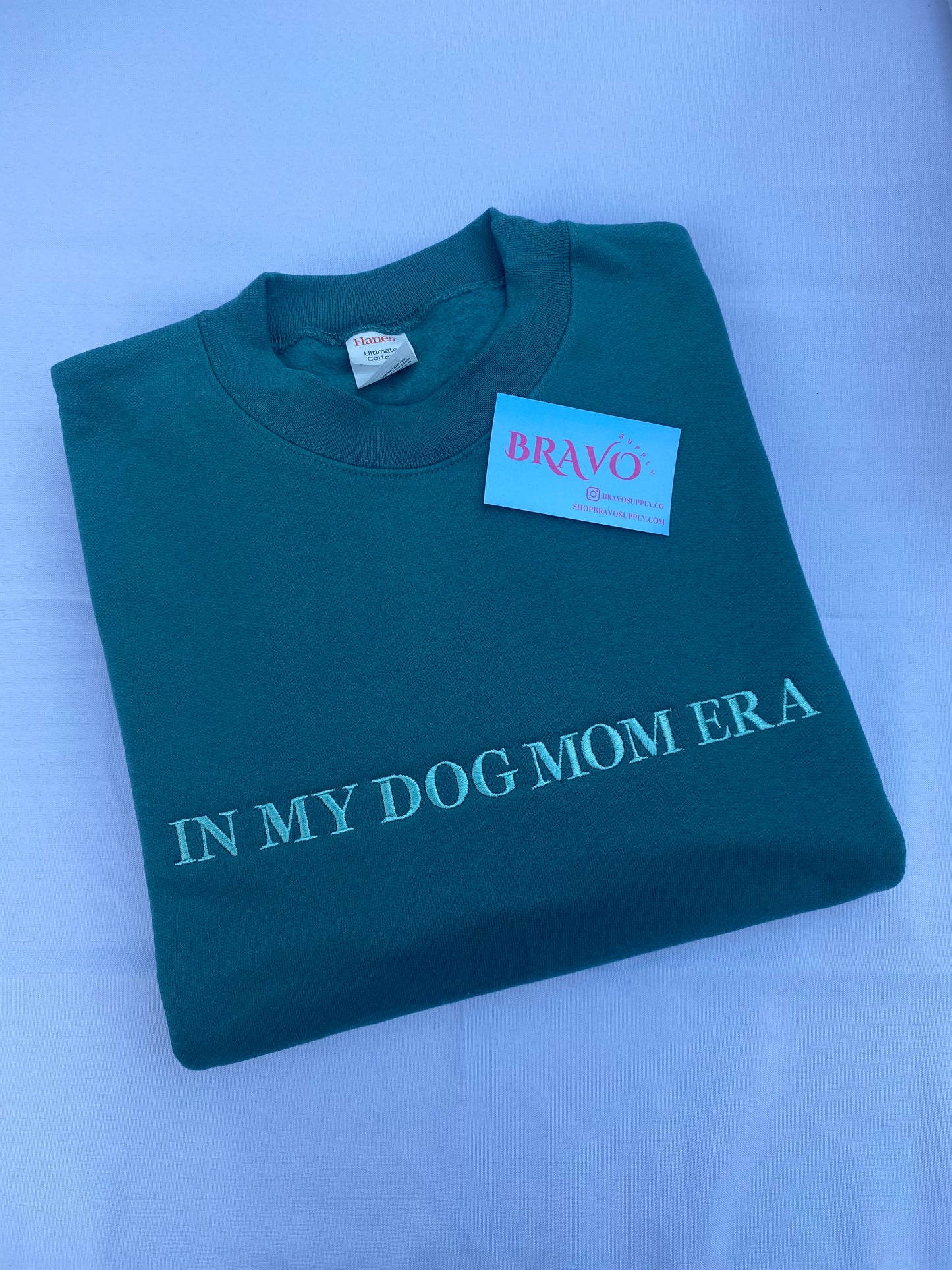 In my dog mom era embroidered sweatshirt