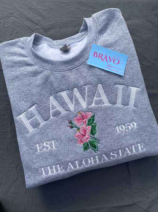 Hawaii embroidered sweatshirt