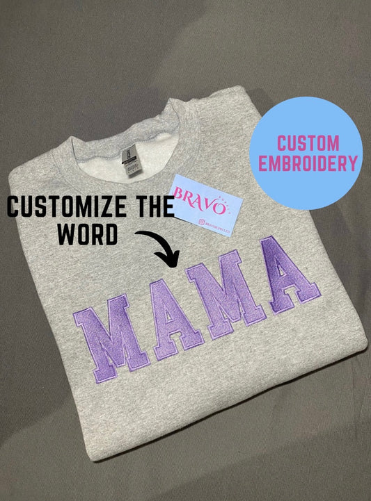 Custom embroidered sweatshirt